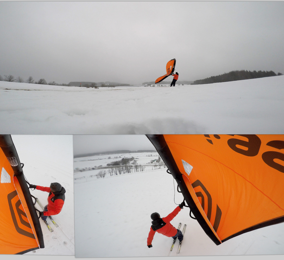 Mit Wing und Skiern in Winterberg