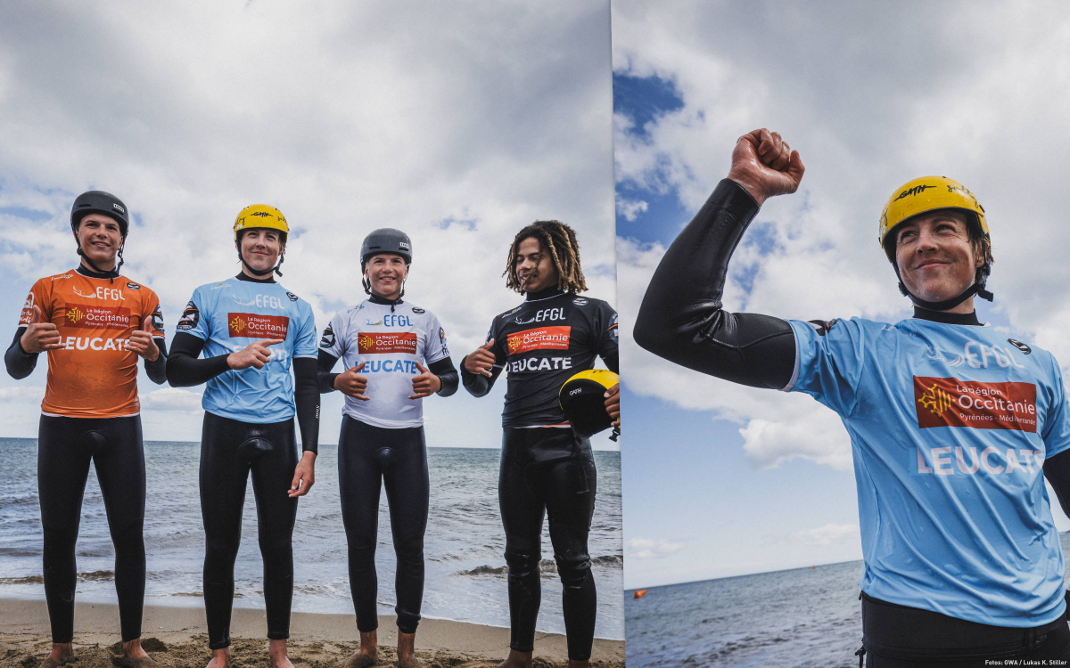 Das Podium beim GWA Wingfoil World Cup in Leucate