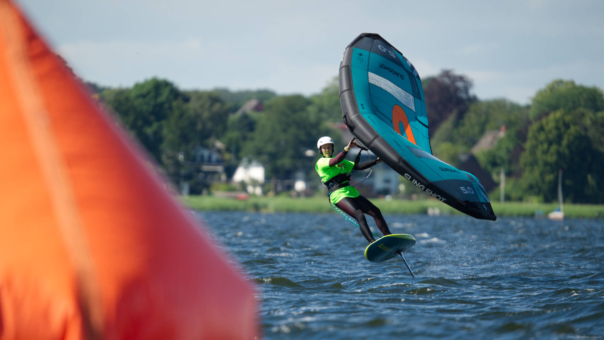 Jelena Duwe bei den Wittensee Foiling Championship 2024