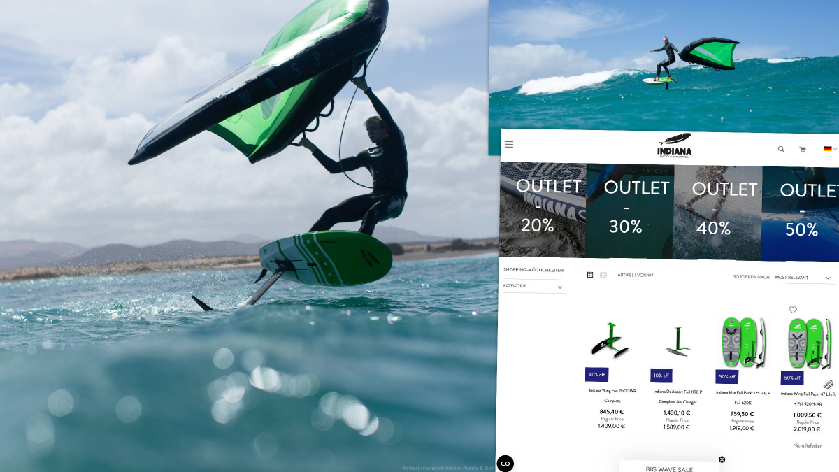 Indiana Paddle & Surf bietet bis zu 50% plus 50% Rabatt an