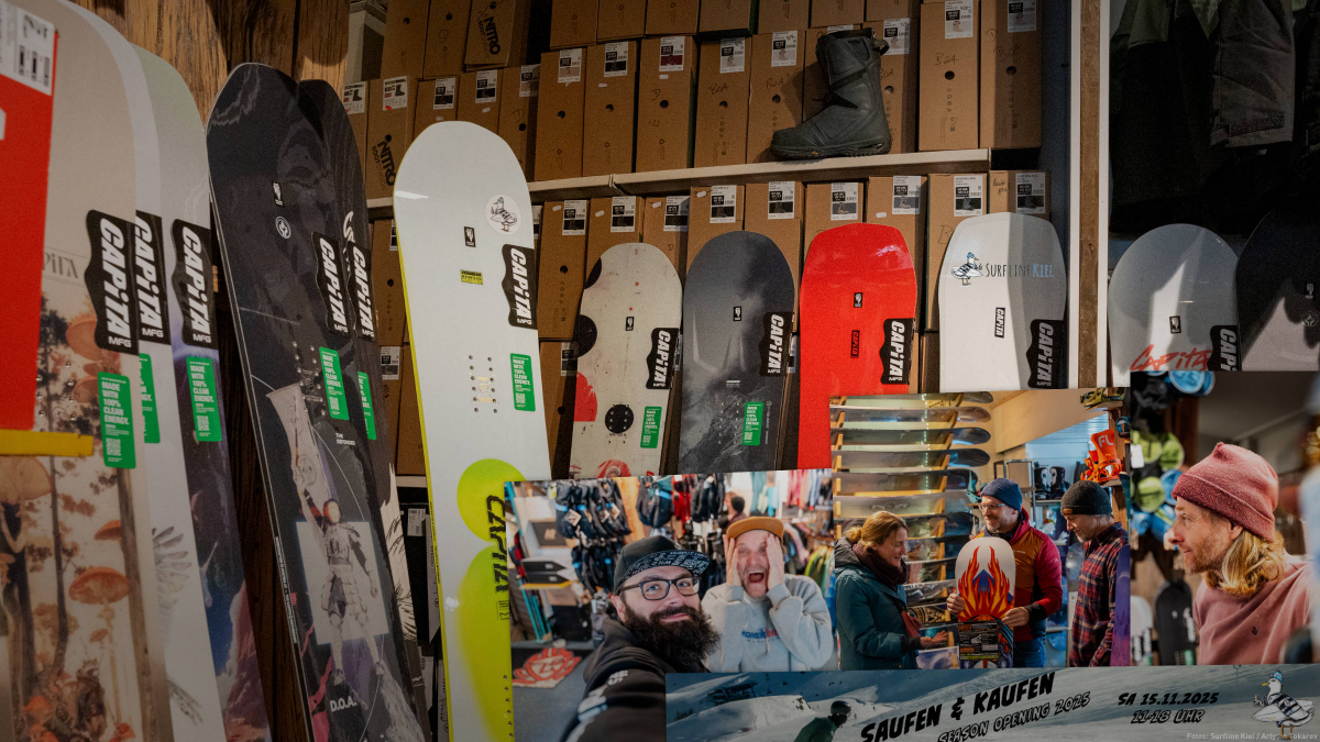 Saufen & Kaufen = Snow Season Opening bei Surfline Kiel