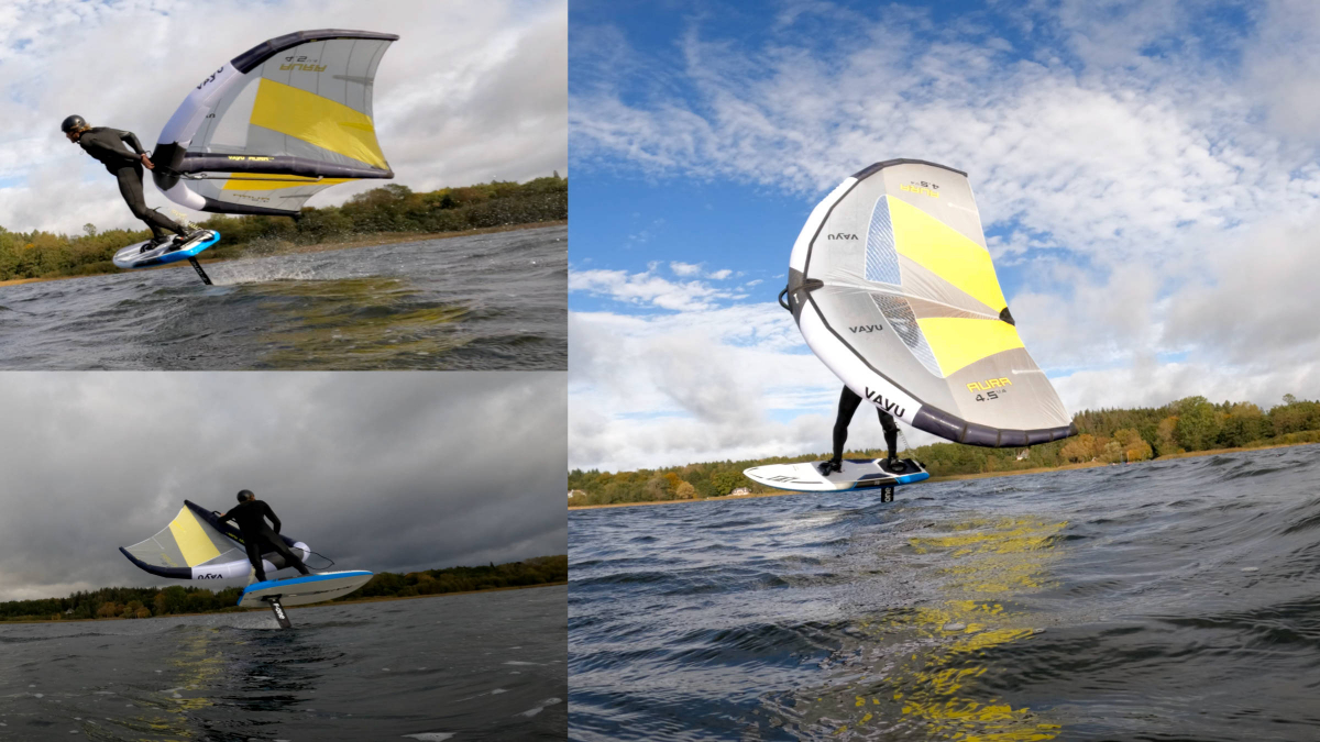 Der Vayu Aura V4 beim Test auf dem Wasser