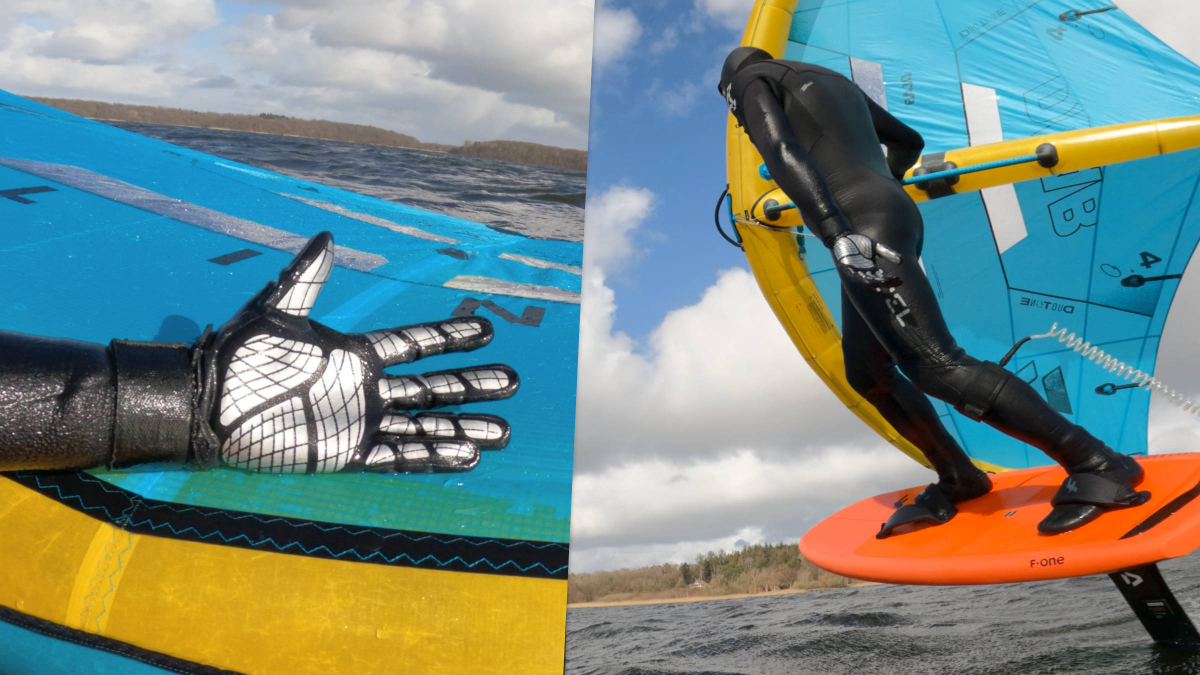 Wingfoilen mit den Titanium Gloves von Camaro