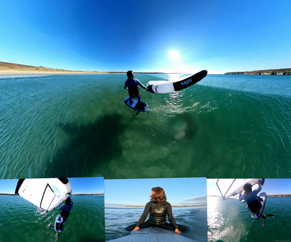 Wingfoilen und Wellenreiten am Plage de Kersiguénou und Plage de Kerloc'h