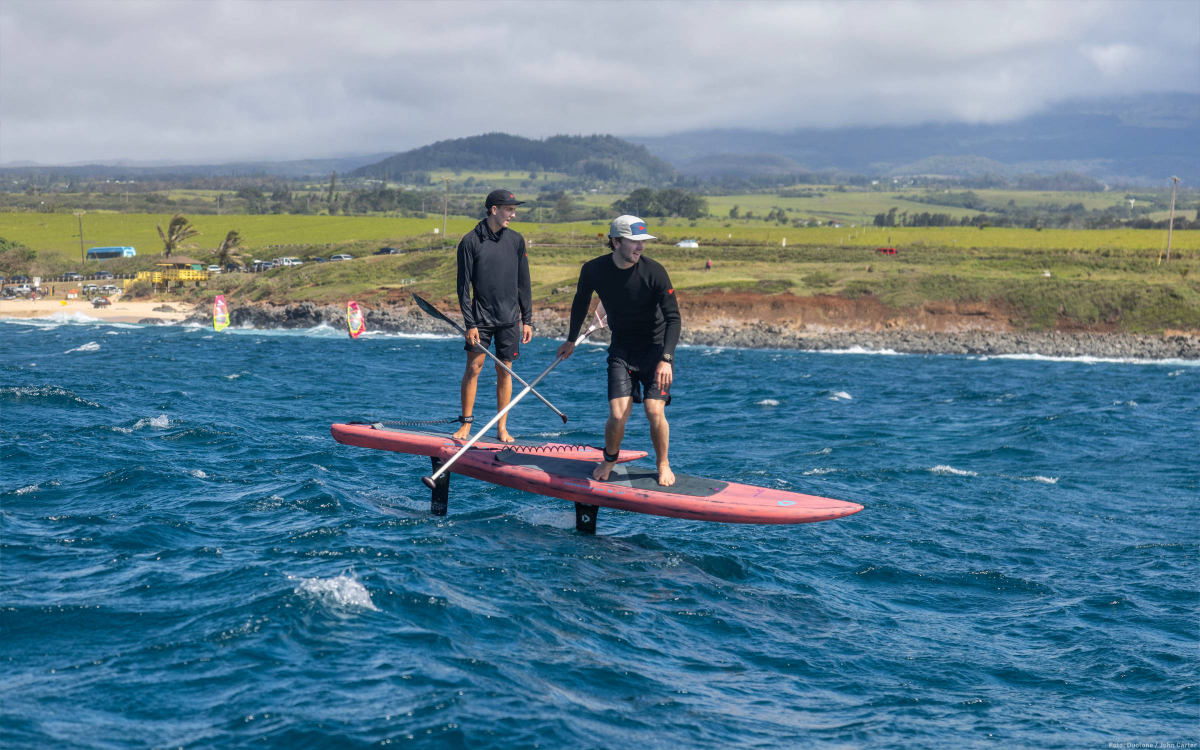 Finn und Jeffrey beim Downwinder