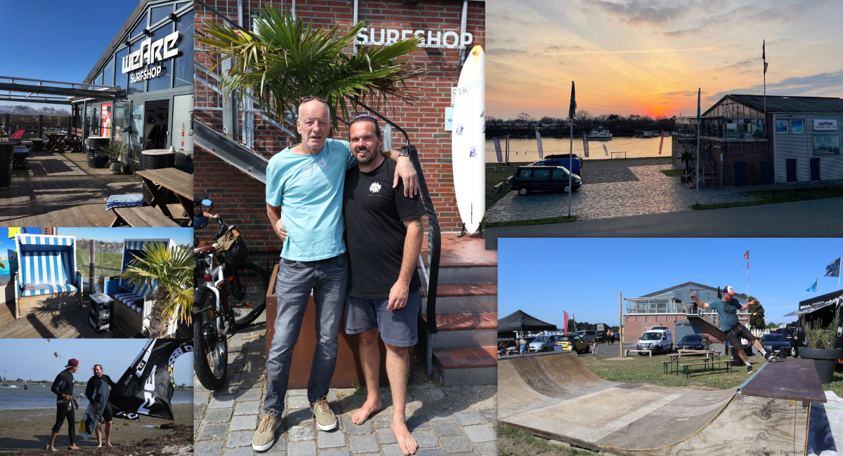 Hamburger Surfshop mit Lage am Oortkatensee