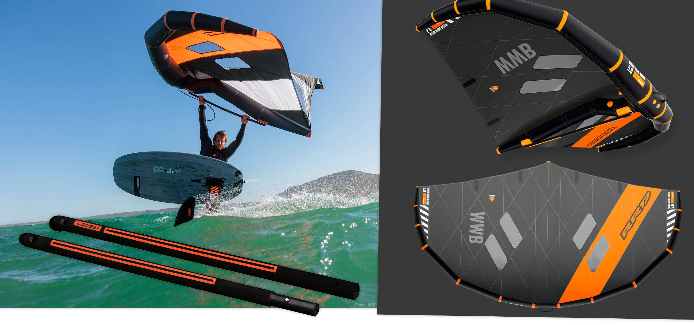 RRD Wind Wing Boom mit 2teiliger Haltestange wingdaily.de